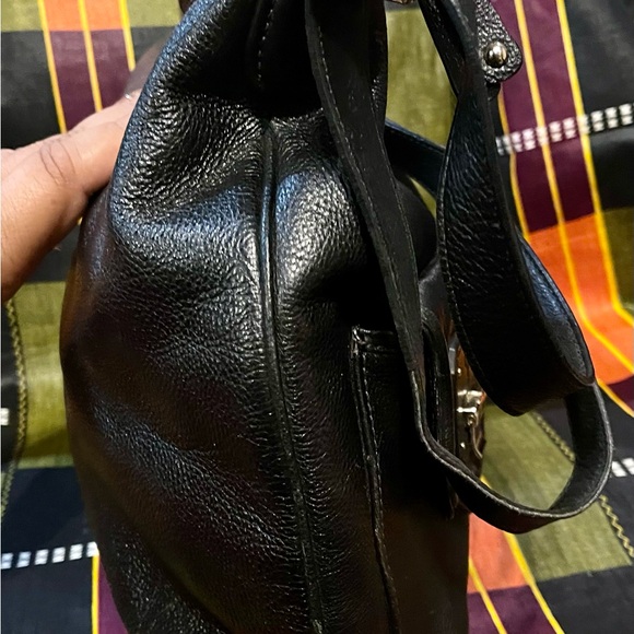Cole Haan Black Pebble Leather Hand/Shoulder Bag - Picture 3 of 14